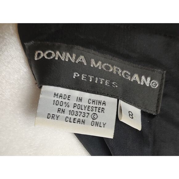 Donna Morgan Dress Black Career Cutout Detail Short Sleeve Workwear Size 8 - Picture 5 of 7